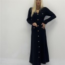 abito lungo con bottoni decorativi incanto